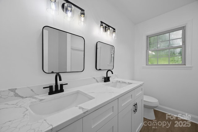 442 Lovelace Rd, Rock Hill, SC 29730 - bathroom with double vanity and wood finished floors