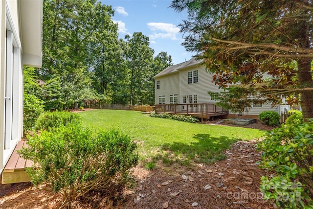 1002 Hollyhedge Ln, Indian Trail, NC 28079 - view of yard with a deck