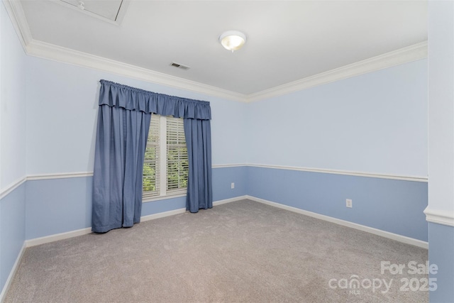 1002 Hollyhedge Ln, Indian Trail, NC 28079 - carpeted spare room with ornamental molding and baseboards