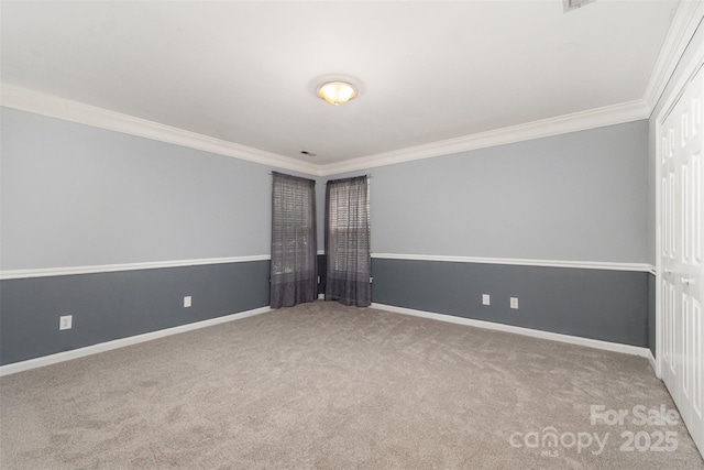 1002 Hollyhedge Ln, Indian Trail, NC 28079 - carpeted spare room with ornamental molding and baseboards