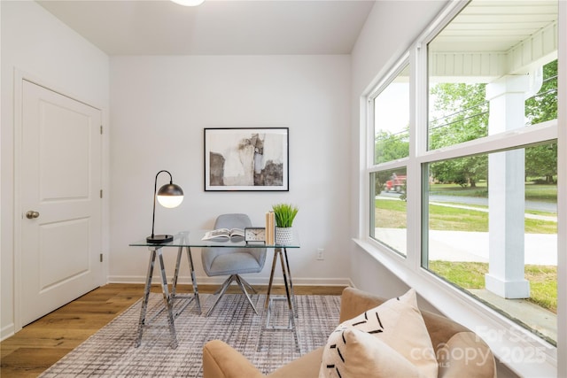 4226 Acorn St, Charlotte, NC 28205 - office with wood finished floors and baseboards