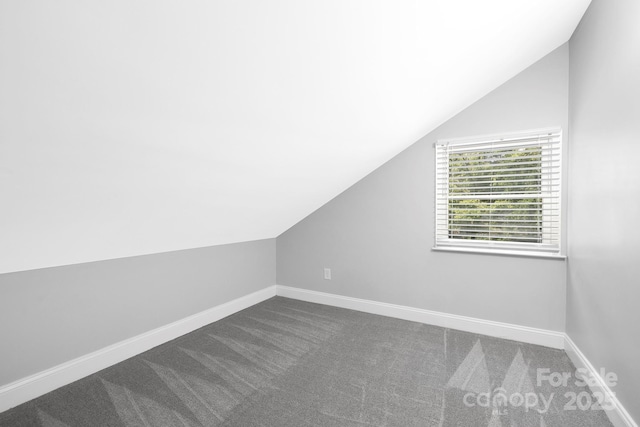 715 White Oaks Cir, Monroe, NC 28110 - bonus room featuring vaulted ceiling and dark colored carpet
