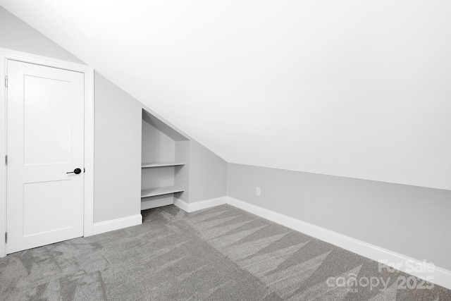 715 White Oaks Cir, Monroe, NC 28110 - additional living space with vaulted ceiling and carpet flooring