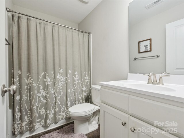 429 Summer Ridge Dr, Stanley, NC 28164 - bathroom featuring vanity and shower / tub combo with curtain