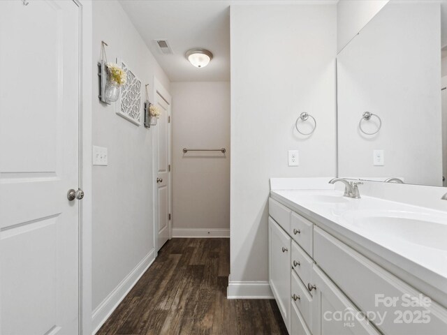 429 Summer Ridge Dr, Stanley, NC 28164 - full bath with wood finished floors and double vanity