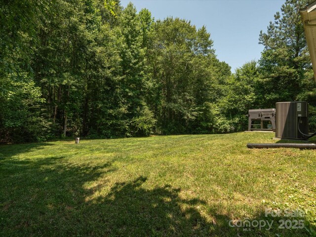 429 Summer Ridge Dr, Stanley, NC 28164 - view of green lawn featuring a wooded view