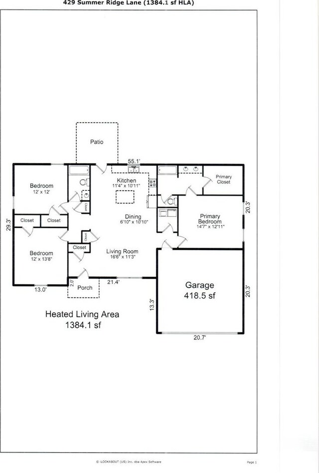 429 Summer Ridge Dr, Stanley, NC 28164 - view of floor plan / room layout