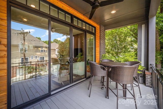 3026 Kalex Ct, Charlotte, NC 28204 - wooden deck featuring ceiling fan