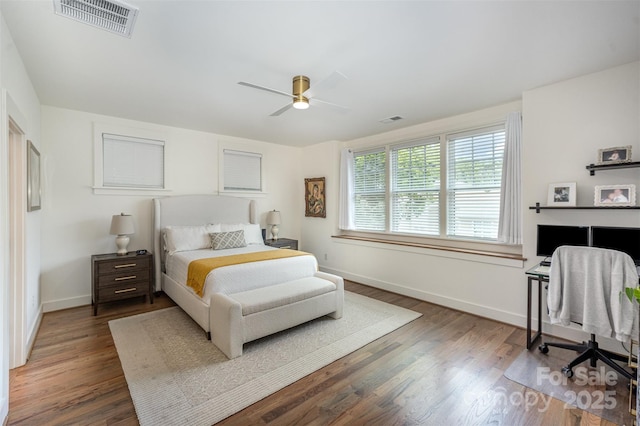 3026 Kalex Ct, Charlotte, NC 28204 - bedroom featuring wood finished floors and ceiling fan