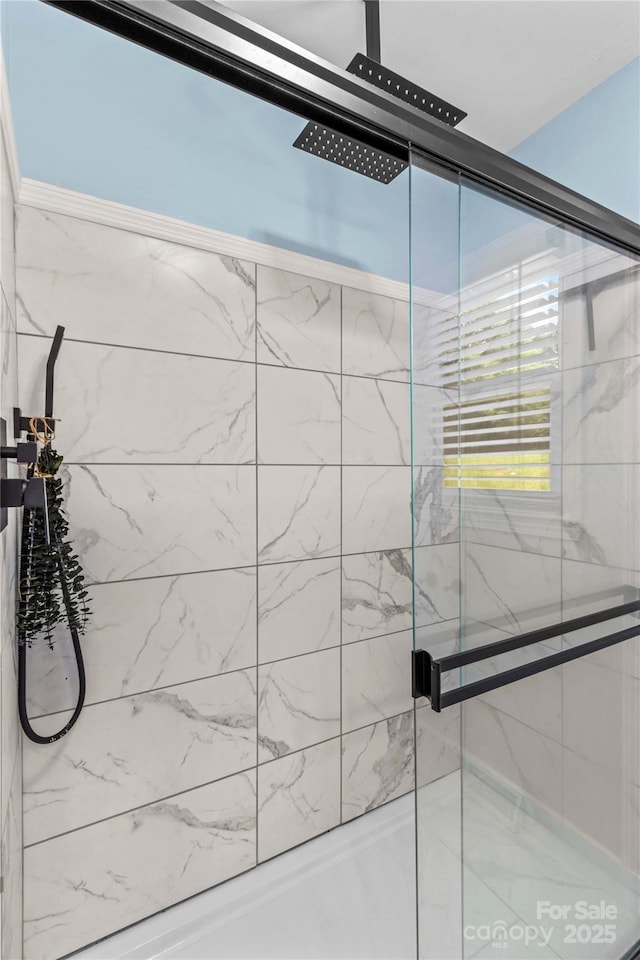 2229 Old Wilkesboro Rd, Statesville, NC 28625 - bathroom featuring a marble finish shower