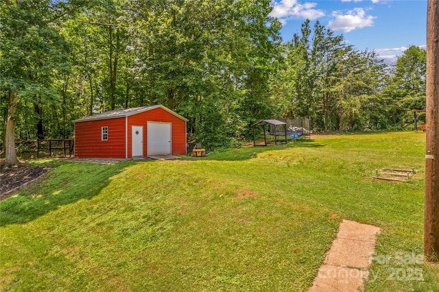 2229 Old Wilkesboro Rd, Statesville, NC 28625 - view of yard with a detached garage and an outdoor structure