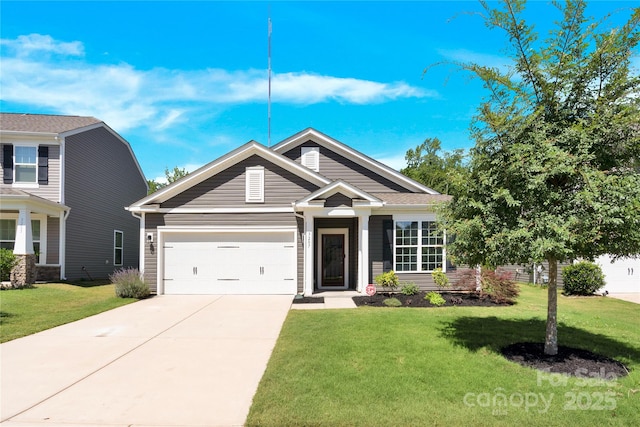3207 Selwyn Landing Dr, Charlotte, NC 28215 - view of front of property with a front lawn, concrete driveway, and a garage