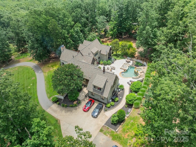 3587 Ridgetop Rd, Sherrills Ford, NC 28673 - aerial view of property and surrounding area with a pool area