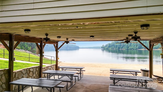106 Pier Point Dr, Stony Point, NC 28678 - view of property's community featuring a water view and a patio