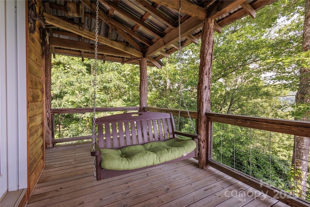 1145 Eagles Roost Rd, Bryson City, NC 28713 - view of wooden deck