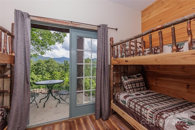 1145 Eagles Roost Rd, Bryson City, NC 28713 - bedroom with wood finished floors and a mountain view