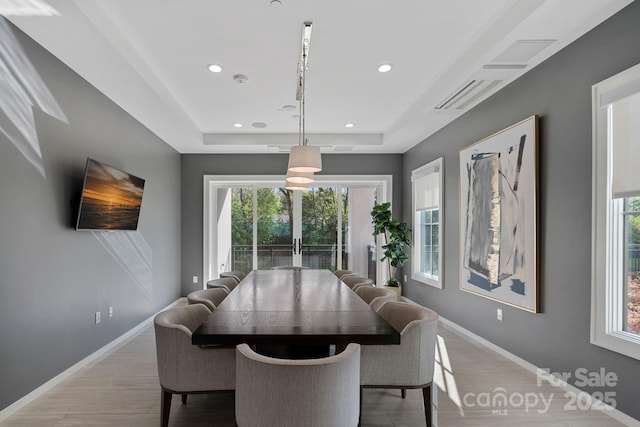 19329 Watermark Dr Unit 422, Cornelius, NC 28031 - dining area with a tray ceiling and recessed lighting
