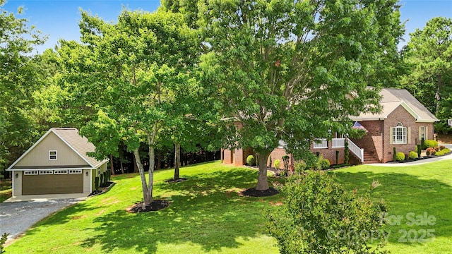 234 Rivercliff Dr, Stony Point, NC 28678 - view of green lawn with view of wooded area