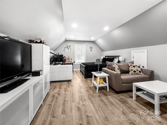 234 Rivercliff Dr, Stony Point, NC 28678 - living area with light wood-style flooring and vaulted ceiling
