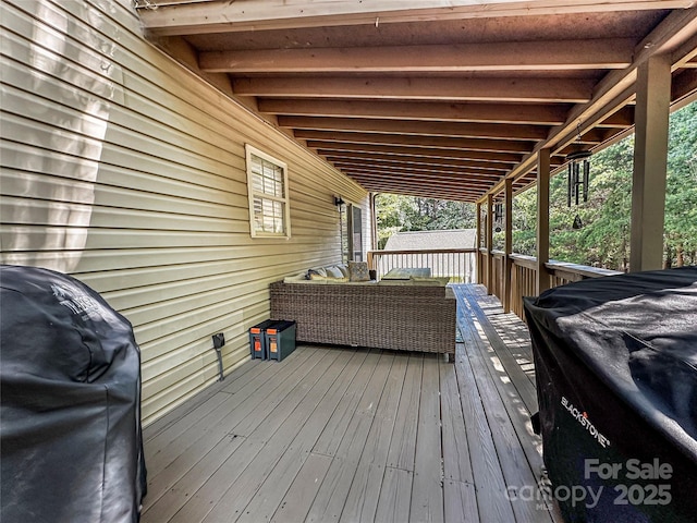 234 Rivercliff Dr, Stony Point, NC 28678 - wooden deck with a grill