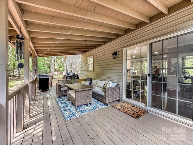234 Rivercliff Dr, Stony Point, NC 28678 - deck featuring an outdoor living space