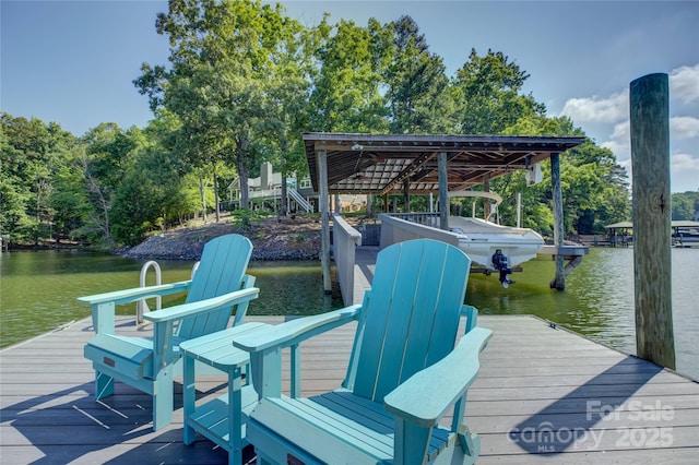 18205 Royal Oak Rd, Charlotte, NC 28278 - dock featuring a water view and view of scattered trees