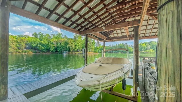 18205 Royal Oak Rd, Charlotte, NC 28278 - dock with a water view and view of scattered trees