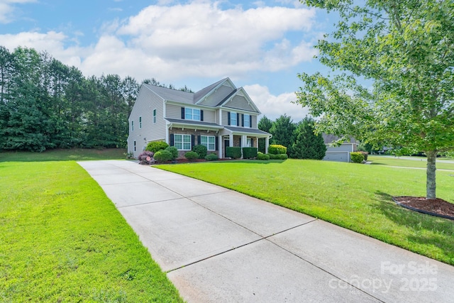11922 Kimberfield Rd, Matthews, NC 28105 - view of front of home with a front lawn and driveway