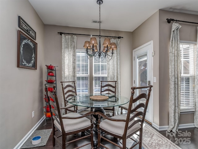 7700 Antique Cir, Waxhaw, NC 28173 - dining area featuring a chandelier and wood finished floors