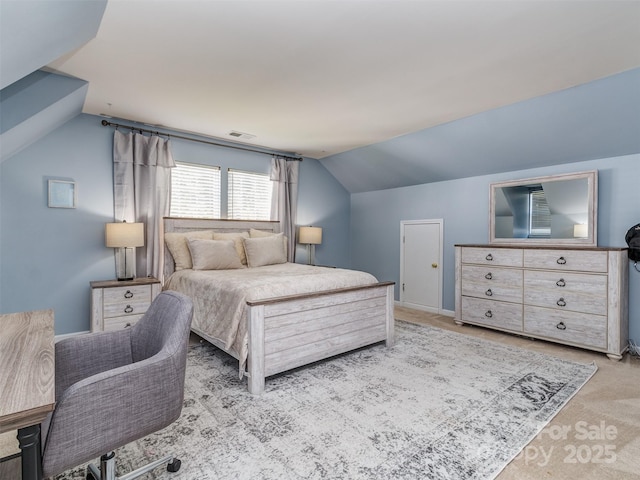7700 Antique Cir, Waxhaw, NC 28173 - bedroom with vaulted ceiling and carpet floors