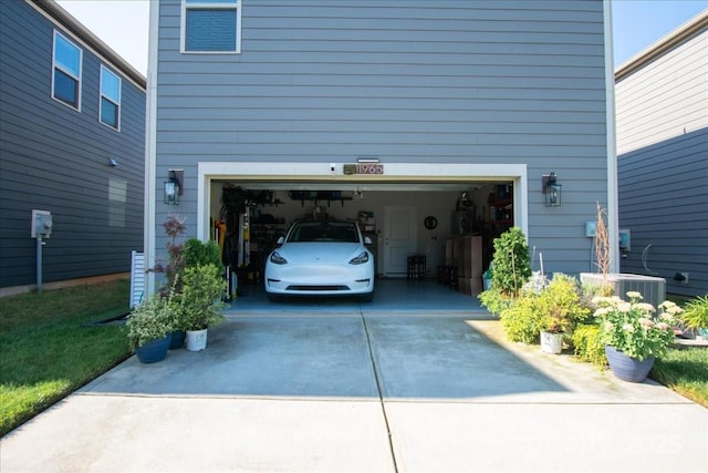 11965 Hambright Rd, Huntersville, NC 28078 - garage with concrete driveway