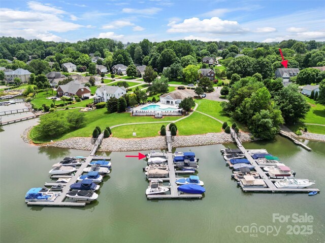 162 Castles Gate Dr, Mooresville, NC 28117 - aerial view of a large body of water and a tree filled landscape