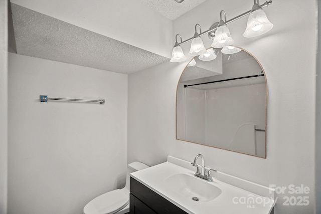 218 Water Oak Dr, Pineville, NC 28134 - bathroom with a textured ceiling and vanity