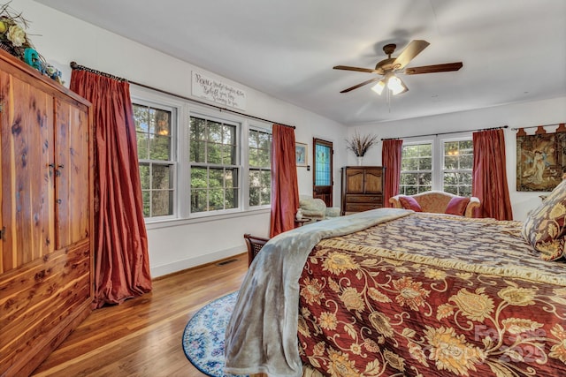 60 Meeks Rd, Black Mountain, NC 28711 - bedroom with wood finished floors and a ceiling fan