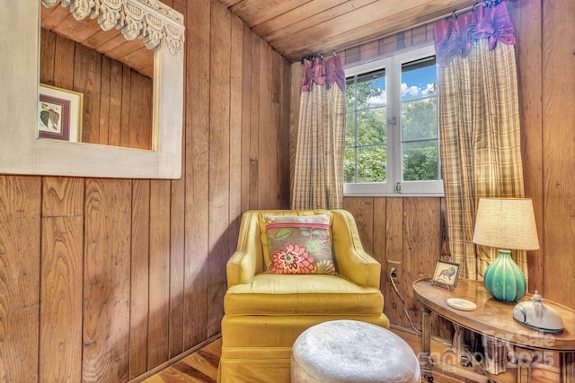 60 Meeks Rd, Black Mountain, NC 28711 - living area featuring wooden walls and wood ceiling