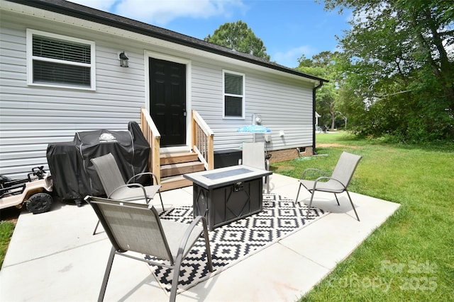 339 Brown Rd, China Grove, NC 28023 - view of patio featuring an outdoor fire pit
