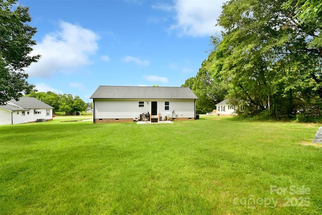 339 Brown Rd, China Grove, NC 28023 - rear view of property featuring crawl space and a lawn