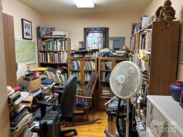 687 Willow Creek Rd, Leicester, NC 28748 - office area featuring wood finished floors