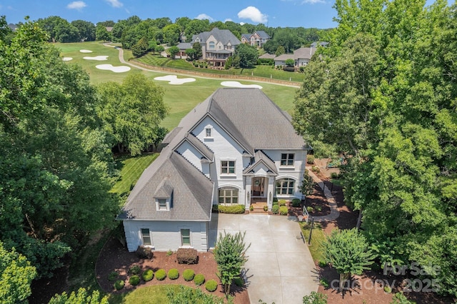 1032 Spyglass Ln, Waxhaw, NC 28173 - view from above of property featuring a golf course and a tree filled landscape
