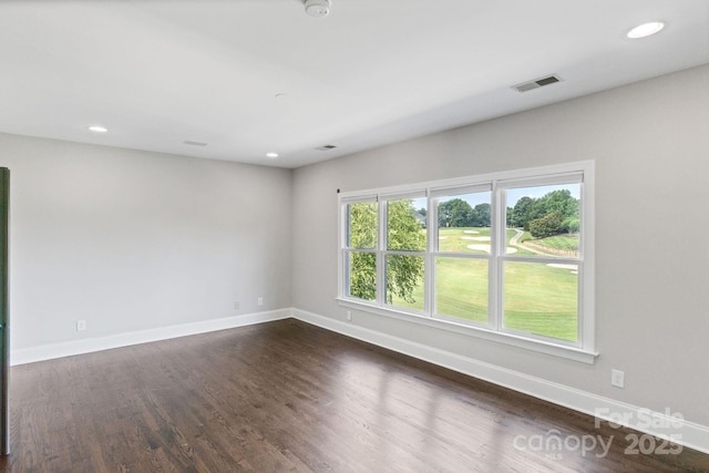 1032 Spyglass Ln, Waxhaw, NC 28173 - unfurnished room with dark wood-type flooring and recessed lighting