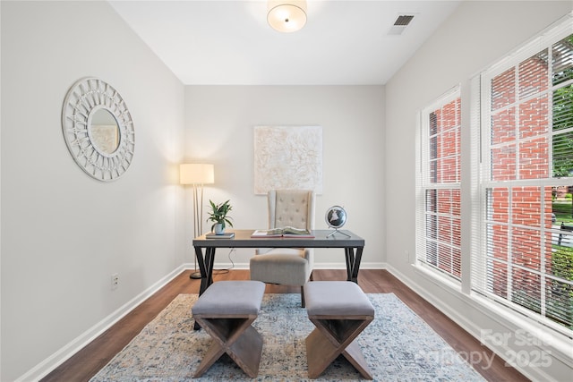 6803 Augustine Way, Charlotte, NC 28270 - office featuring healthy amount of natural light and dark wood-style floors