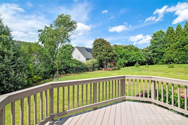 6803 Augustine Way, Charlotte, NC 28270 - deck featuring a yard