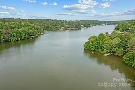 753 River Bend Dr, Granite Falls, NC 28630 - water view featuring a forest