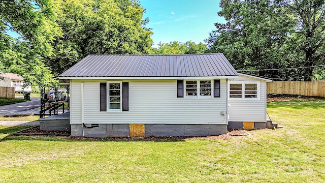 106 Cedar St, Spindale, NC 28160 - view of side of property featuring crawl space and metal roof