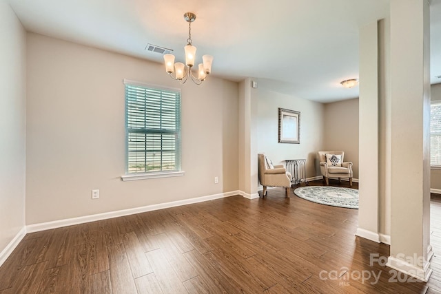 4151 Granite St, Midland, NC 28107 - living area featuring wood finished floors and a chandelier