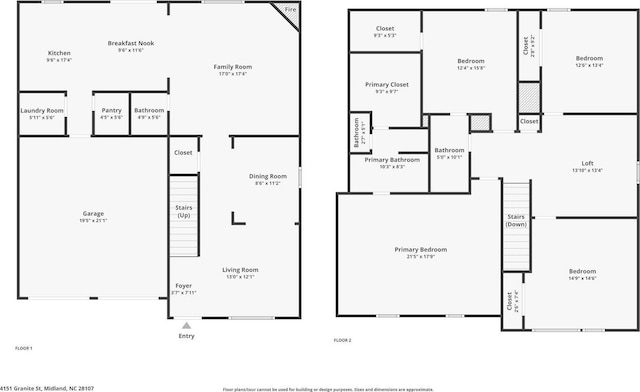4151 Granite St, Midland, NC 28107 - view of floor plan / room layout