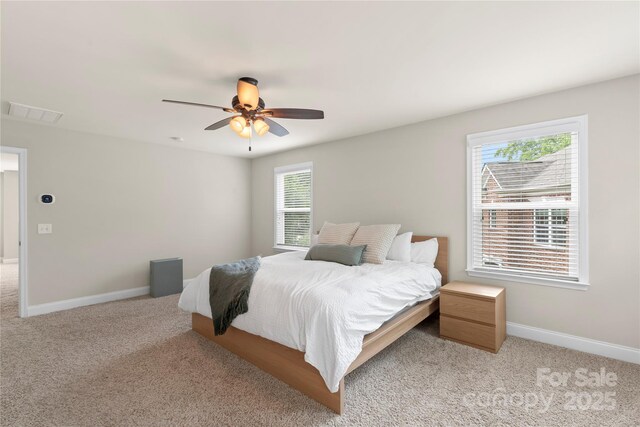 1830 Alden Oaks Ln, Charlotte, NC 28270 - bedroom with light colored carpet and ceiling fan