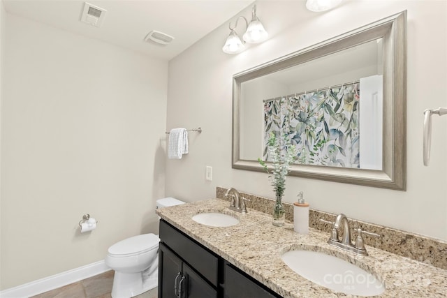 1830 Alden Oaks Ln, Charlotte, NC 28270 - bathroom with double vanity and tile patterned flooring