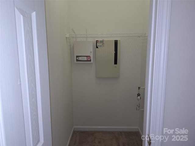 8838 Wandering Creek Way, Charlotte, NC 28227 - washroom with carpet flooring and baseboards