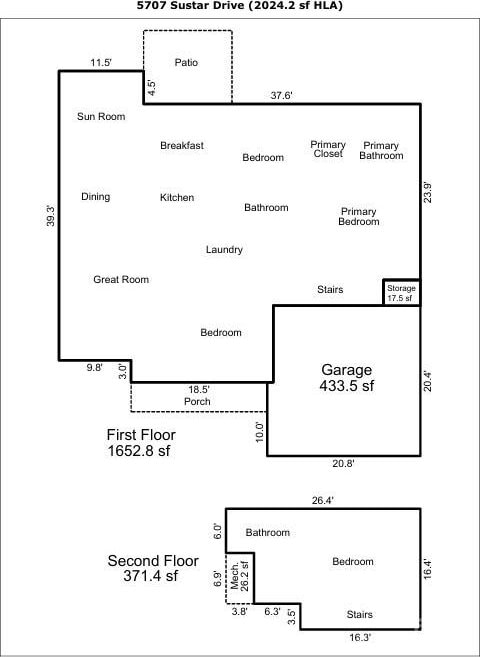 5707 Sustar Dr, Monroe, NC 28110 - view of room layout